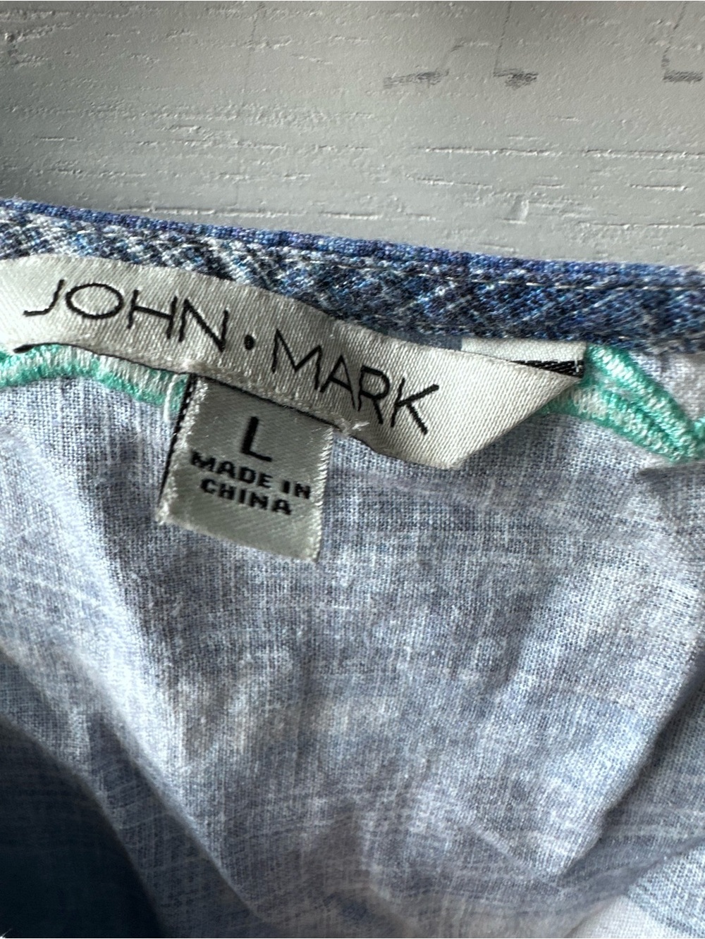 John Mark Blue Plaid Sleeveless Top with Multicolor Floral Embroidery - Picture 2 of 3
